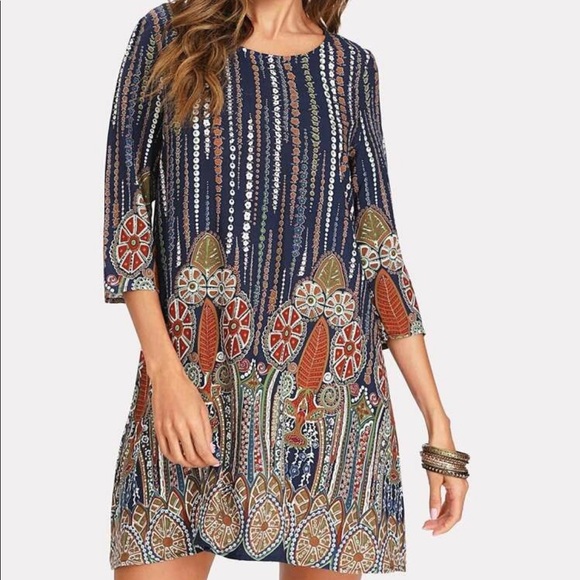 ⬇️ 🆕 Multi-Color Tunic Dress - Picture 5 of 8